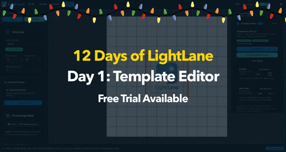 Preview image for Template Editor + Manager for Laser Engraving | Light Lane